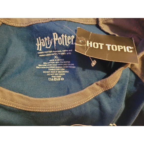 HOT TOPIC Harry Potter Ravenclaw Girls Athletic Raglan NWT Size XL - Picture 5 of 6